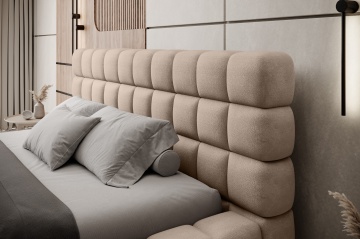 Pat tapițat ELTAP Dizzle Bed, 160x200 cm, bej, Amore 18 – fotografie suplimentară de catalog