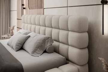 Pat tapițat ELTAP Dizzle Bed, 180x200 cm, bej, Royal 18 – fotografie suplimentară de catalog