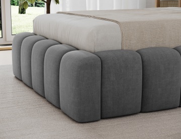 Pat tapițat ELTAP Lamica, 90x200 cm, gri, Nube 4 – prezentare a produsului dintr-un alt cadru – cadru alternativ al produsului