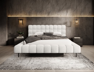 Pat tapițat ELTAP Magentta, 180x200 cm, alb, Royal 01 – prezentare alternativă a modelului