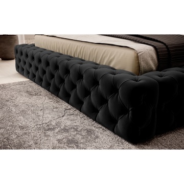 Pat tapițat ELTAP Princce, 140x200 cm, negru, Lukso 10 – prezentare vizuală a designului