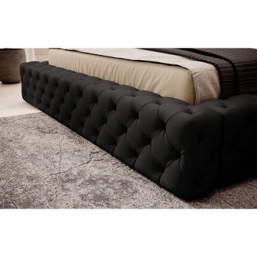 Pat tapițat ELTAP Princce, 140x200 cm, negru, Softis 11 – prezentare vizuală a designului