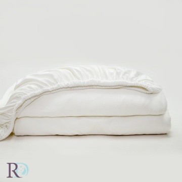 Cearceaf cu elastic 100% viscoză Alb | Husă de pat premium