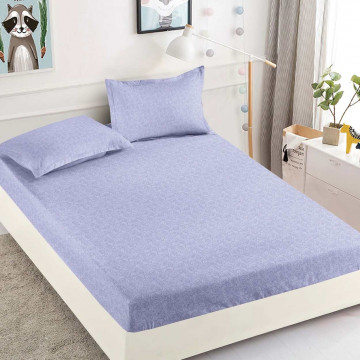 Husă de pat cu elastic din finet, 3 piese, pat 2 persoane, lila, HBF-261