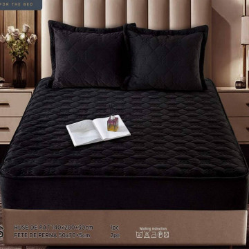 husa de pat culoare negru
