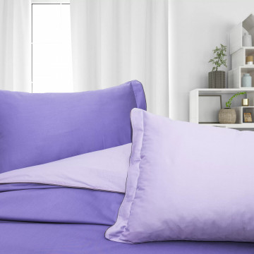 Lenjerie de pat cu 2 fețe Iulyak, 100% bumbac satin, violet / lila, Roxyma Dream – prezentare vizuală a produsului