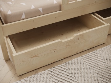 Pat copii ADRK House Galicja – 90x200 cm – Pin – vedere generală a produsului