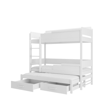 Pat copii ADRK QUEEN – 90x200 cm – Alb – fotografie de catalog a modelului – cadru alternativ al produsului