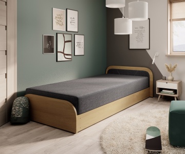 Pat ELTAP Parys, 80x190 cm, gri închis, Sawana 05 BONELL INTEGRATĂ – fotografie de catalog a modelului – cadru alternativ al produsului