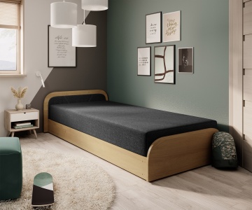 Pat ELTAP Parys, 80x190 cm, negru, Sawana 14 BONELL INTEGRATĂ – imagine suplimentară din galeria modelului