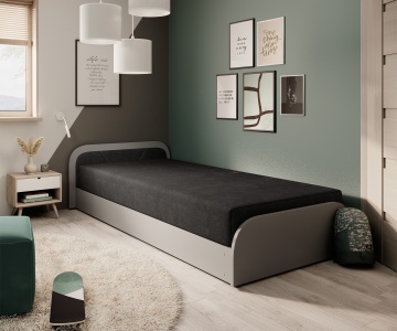 Pat ELTAP Parys GR, 80x190 cm, negru, Alova 04 BONELL INTEGRATĂ – imagine suplimentară din galeria modelului – cadru alternativ al produsului