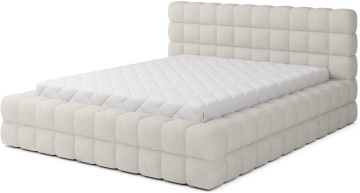 Pat tapițat ELTAP Dizzle Bed, 140x200 cm, bej, Jaffray 18, CU SOMIERĂ METALICĂ, Mecanism pe gaz, CU LADĂ
