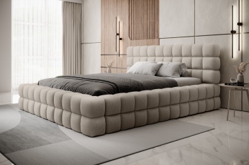 Pat tapițat ELTAP Dizzle Bed, 140x200 cm, bej, Royal 18 – prezentare vizuală a designului