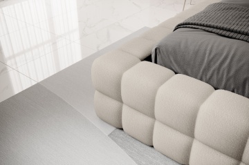 Pat tapițat ELTAP Dizzle Bed, 140x200 cm, bej, Royal 20 – imagine de prezentare din galeria produsului