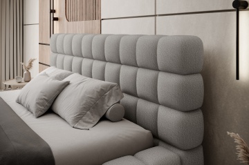 Pat tapițat ELTAP Dizzle Bed, 140x200 cm, gri, Royal 04 – fotografie suplimentară de catalog