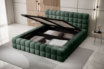 Pat tapițat ELTAP Dizzle Bed, 140x200 cm, verde, Amore 35 – vedere suplimentară a modelului
