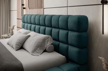 Pat tapițat ELTAP Dizzle Bed, 140x200 cm, verde, Amore 38 – fotografie suplimentară de catalog