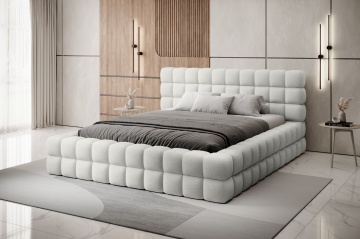 Pat tapițat ELTAP Dizzle Bed, 160x200 cm, alb, Royal 01 – fotografie de catalog a modelului