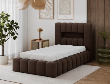 Pat tapițat ELTAP Lamica, 90x200 cm, maro închis, Nube 22 – fotografie suplimentară de catalog – cadru alternativ al produsului