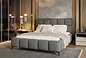 Pat tapițat ELTAP Mist, 160x200 cm, gri închis, Sola 6 – fotografie de catalog a modelului