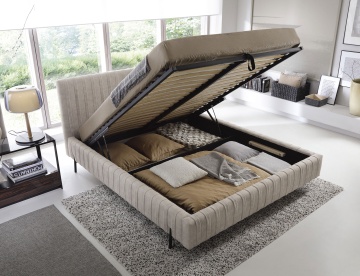 Pat tapițat ELTAP Plissa Bed, 160x200 cm, bej, Relax 18 – prezentare alternativă a modelului