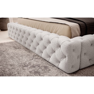 Pat tapițat ELTAP Princce, 140x200 cm, alb, Royal 01 – prezentare vizuală a designului