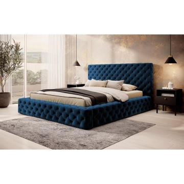 Pat tapițat ELTAP Princce, 160x200 cm, albastru, Lukso 40 – prezentare finală din galeria produsului