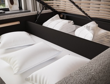 Pat tapițat ELTAP Tapedo Bed, 140x200 cm, bej, Royal 18 – imagine suplimentară din galeria modelului