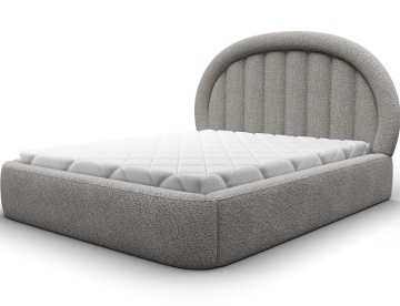 Pat tapițat ELTAP Tapedo Bed, 160x200 cm, bej, Royal 18, CU SOMIERĂ METALICĂ, Mecanism pe gaz, CU LADĂ