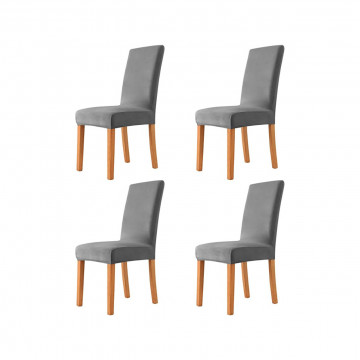 huse elastice scaun culoare gri inchis