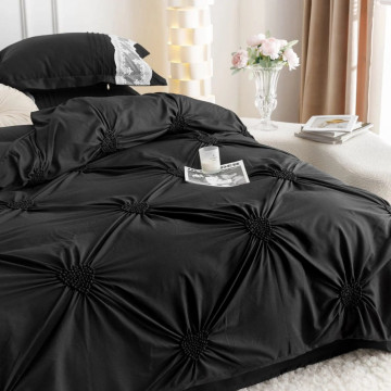 lenjerie de pat de culoare negru