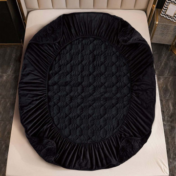 husa de pat de culoare negru