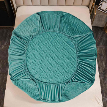 husa de pat de culoare turquoise