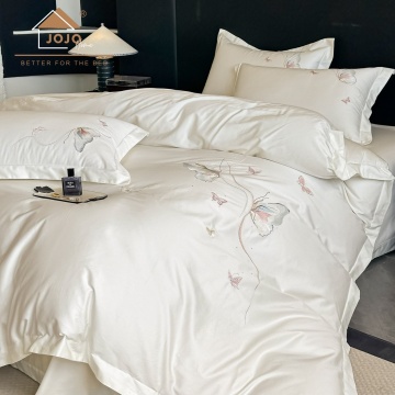 JoJo Home XH50-11, ivoire cu broderie florală, detaliu 2