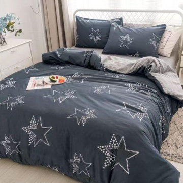 Lenjerie Pat Policotton 4 Piese | Johnny Home | Dot Stars | Gri | 200×230 cm