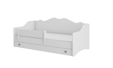 Pat copii ADRK EMKA Gray White – 80x160 cm – Alb – vedere generală a produsului