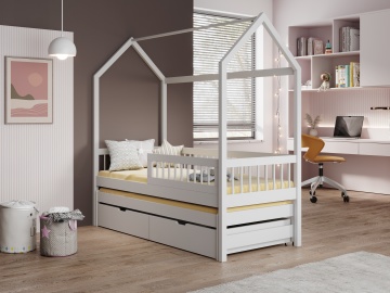 Pat copii ADRK House Artes – 80x180 cm – Alb – fotografie de catalog a modelului