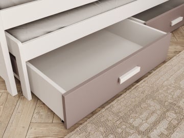 Pat copii ADRK House Jaspis – 80x180 cm – Alb / Trufă – vedere generală a produsului – cadru alternativ al produsului