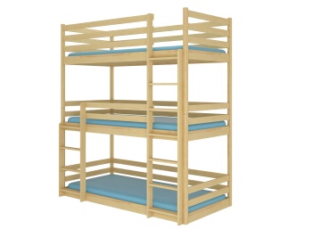 Pat copii ADRK TEDRO – 90x200 cm – Pin – fotografie de catalog a modelului – cadru alternativ al produsului