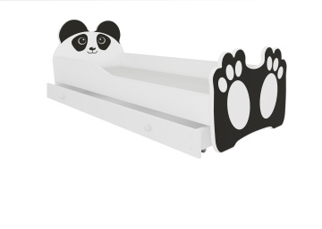 Pat copii ADRK Urs negru – 80x160 cm – Negru – fotografie de catalog a modelului – cadru alternativ al produsului