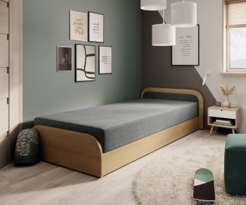 Pat ELTAP Parys, 80x190 cm, gri, Sawana 21 BONELL INTEGRATĂ – fotografie de catalog a modelului – cadru alternativ al produsului