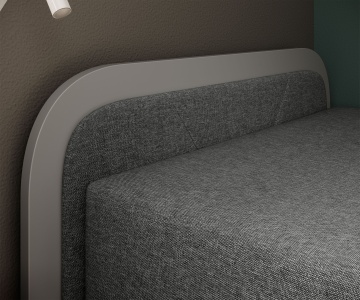 Pat ELTAP Parys GR, 80x190 cm, gri, Sawana 21 BONELL INTEGRATĂ – prezentare alternativă a modelului – cadru alternativ al produsului
