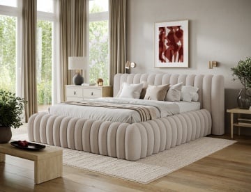 Pat tapițat ELTAP Carilla Bed, 160x200 cm, bej, Royal 18 – fotografie de catalog a modelului