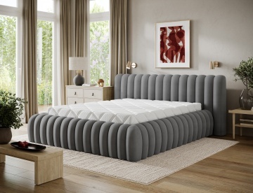 Pat tapițat ELTAP Carilla Bed, 160x200 cm, gri, Sola 06 – prezentare vizuală a designului