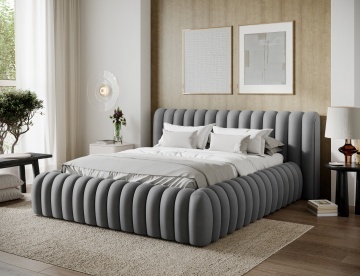 Pat tapițat ELTAP Carilla Bed, 180x200 cm, gri, Sola 06 – imagine de prezentare din galeria produsului