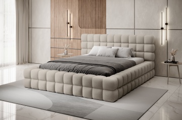Pat tapițat ELTAP Dizzle Bed, 140x200 cm, bej, Royal 20 – fotografie de catalog a modelului