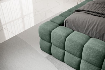 Pat tapițat ELTAP Dizzle Bed, 140x200 cm, verde, Amore 35 – imagine de prezentare din galeria produsului