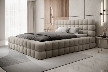 Pat tapițat ELTAP Dizzle Bed, 160x200 cm, bej, Royal 20 – prezentare vizuală a designului