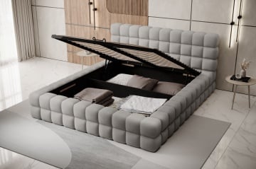 Pat tapițat ELTAP Dizzle Bed, 160x200 cm, gri, Royal 04 – vedere suplimentară a modelului