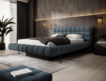 Pat tapițat ELTAP Magentta, 140x200 cm, albastru, Jaffray 40 – fotografie de catalog a modelului